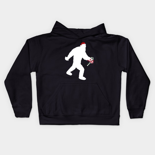 Bigfoot Santa or Santa Squatch Kids Hoodie by DesignsbyZazz